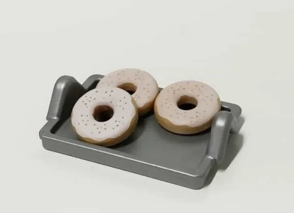 Bandeja de donuts blancos