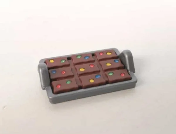 Bandeja de galletas de colores