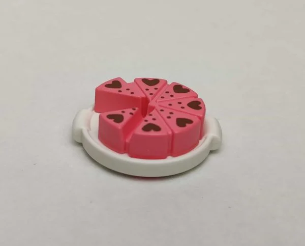 Pastel redondo de fresa de Playmobil