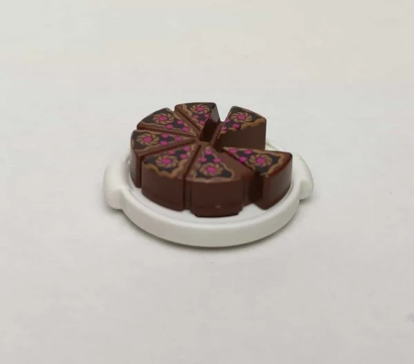 Pastel redondo rosa con cerezas de Playmobil