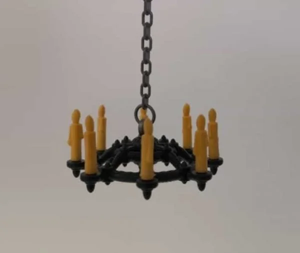 Lampara de techo con velas