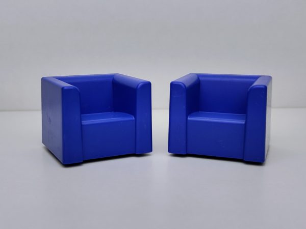 Lote de 2 sillones azules de Playmobil