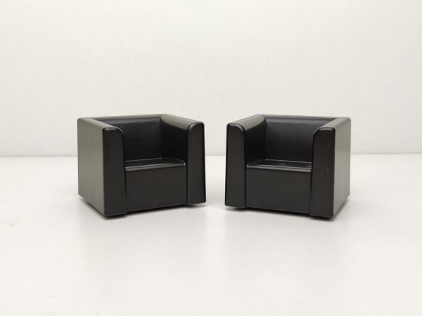 Lote de 2 sillones negros de Playmobil