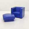 Lote sillón y puf azul de Playmobil
