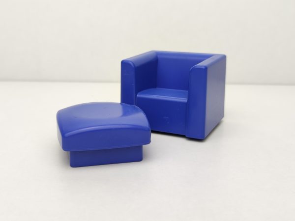 Lote sillón y puf azul de Playmobil