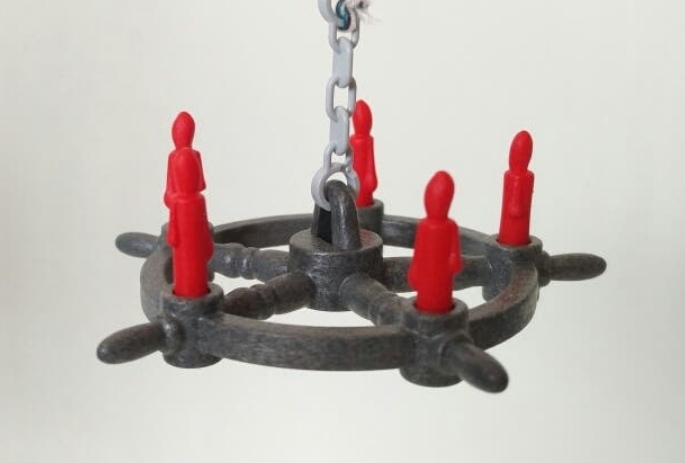 lampara colgante con velas rojas de Playmobil