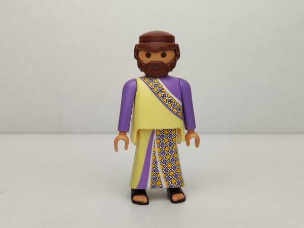 Aldeano Griego vestido lila y amarillo de Playmobil
