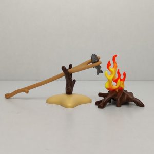 Fuego para asar pescado de Playmobil