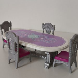 mesa ovalada con 4 sillas Playmobilº