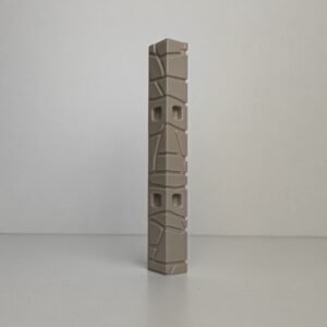 Columna efecto piedra de color gris simple