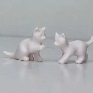 Lote de 2 crías de gatos de color blanco
