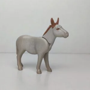 Burro con el crin de color marrón
