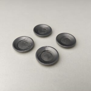 Lote de 4 platos de color plateado