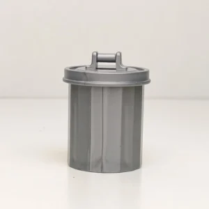 Cubo de basura redondo con tapa